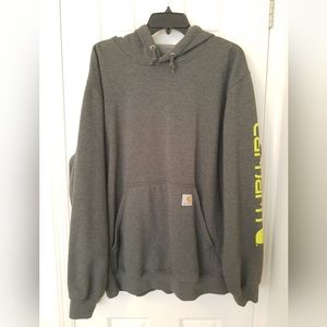 Carhartt Grey Hoodie Sweatshirt Men's L